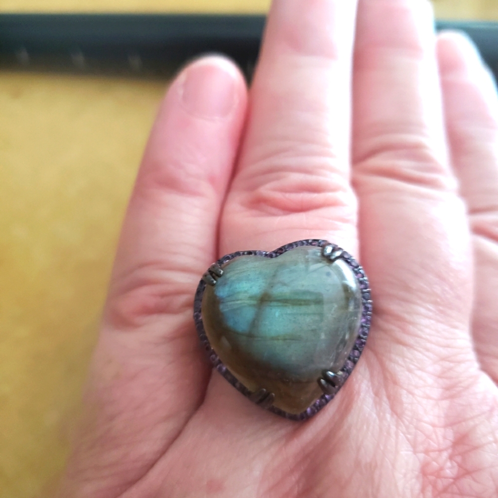 Colleen Lopez Hear Labrodite Amethyst ring